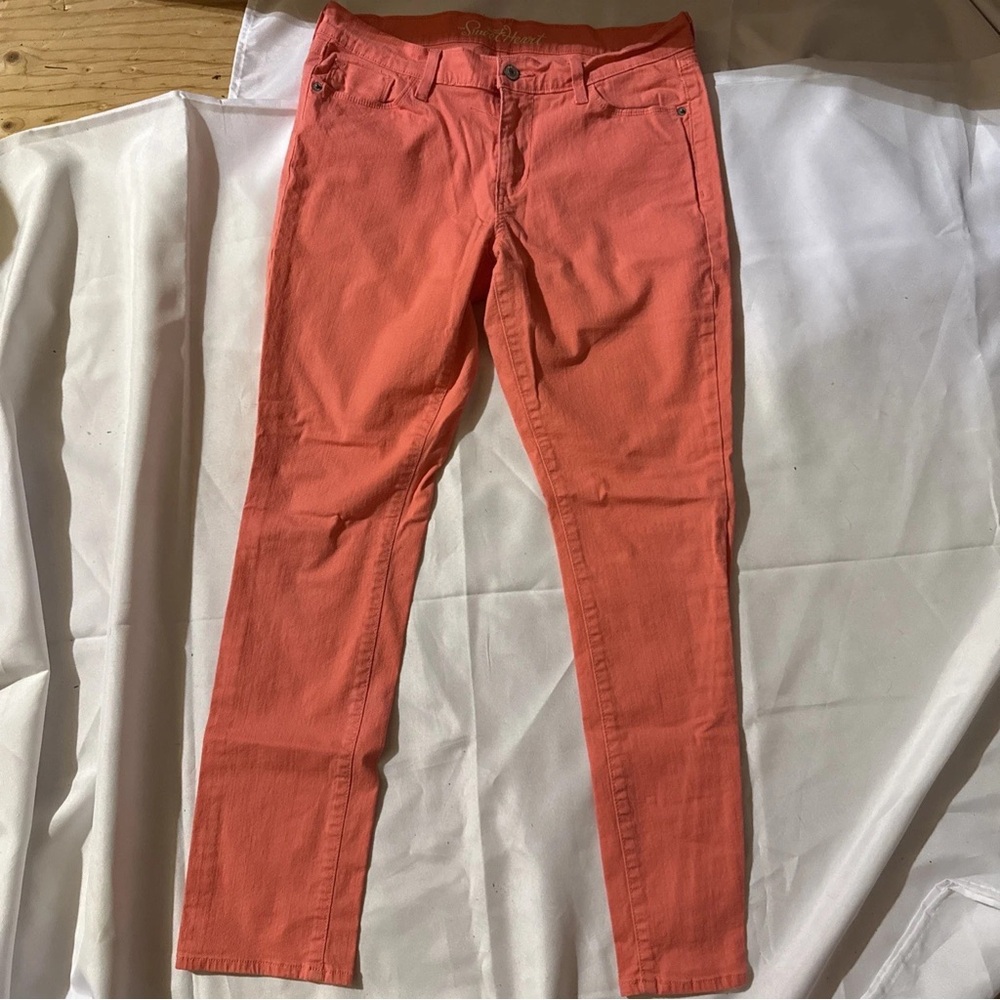 Old Navy Women's Coral-Orange Skinny Jeans